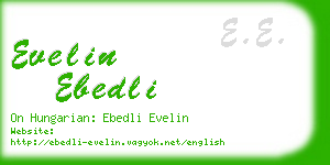 evelin ebedli business card